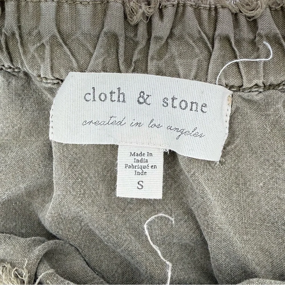 Cloth & Stone Strapless Jumpsuit Small Olive Green Boho Anthropologie Style - Picture 4 of 7